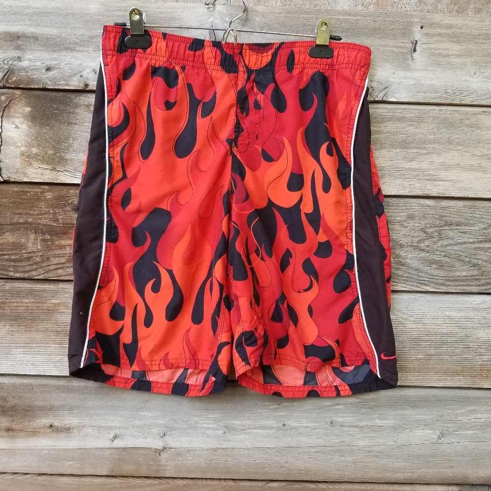 Nike Men's Medium, Red and Black Flame